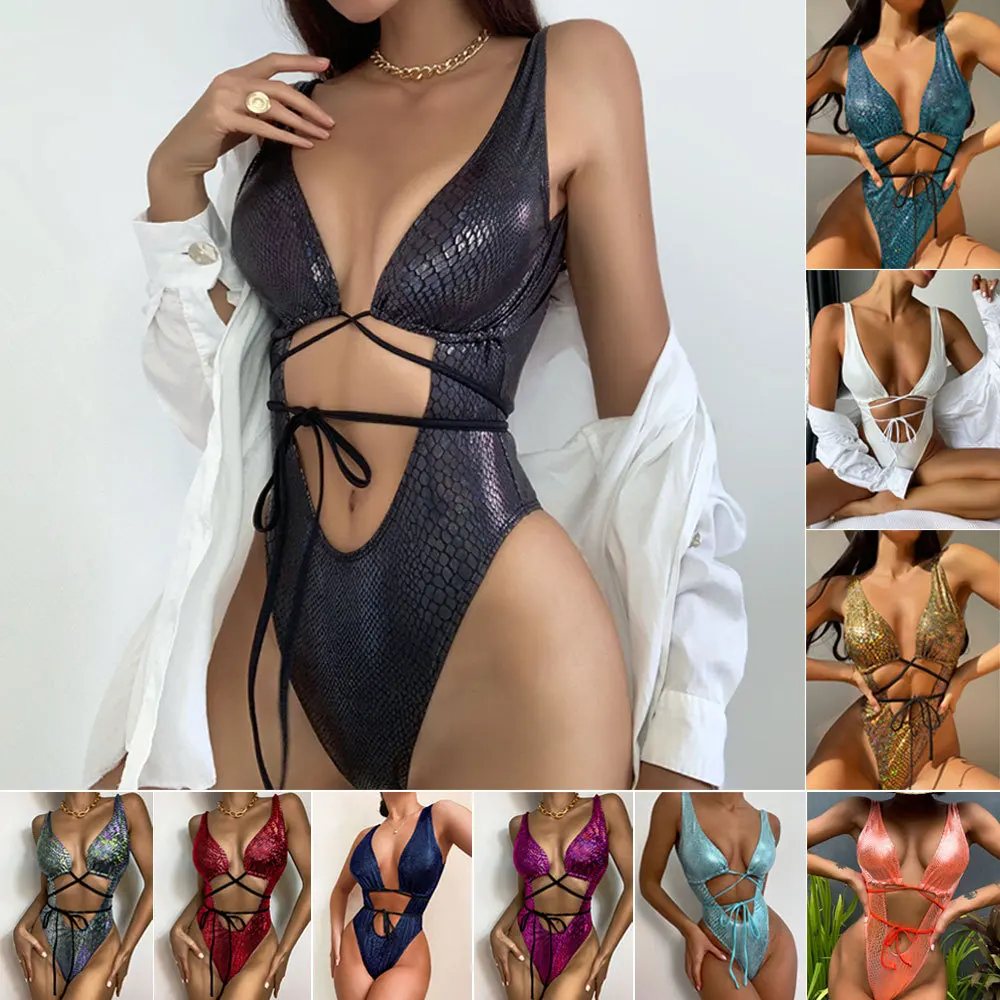A Bathing Ape Camo - Sexy rosa Schlangen muster Bade bekleidung