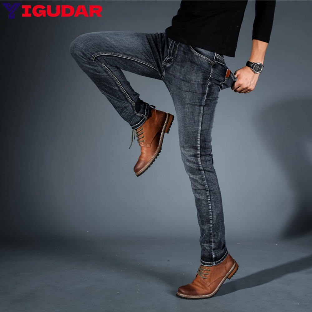 Streetwear Brand Denim - Modische minimalistische Stretch-Jeans für Herren, Skinny,