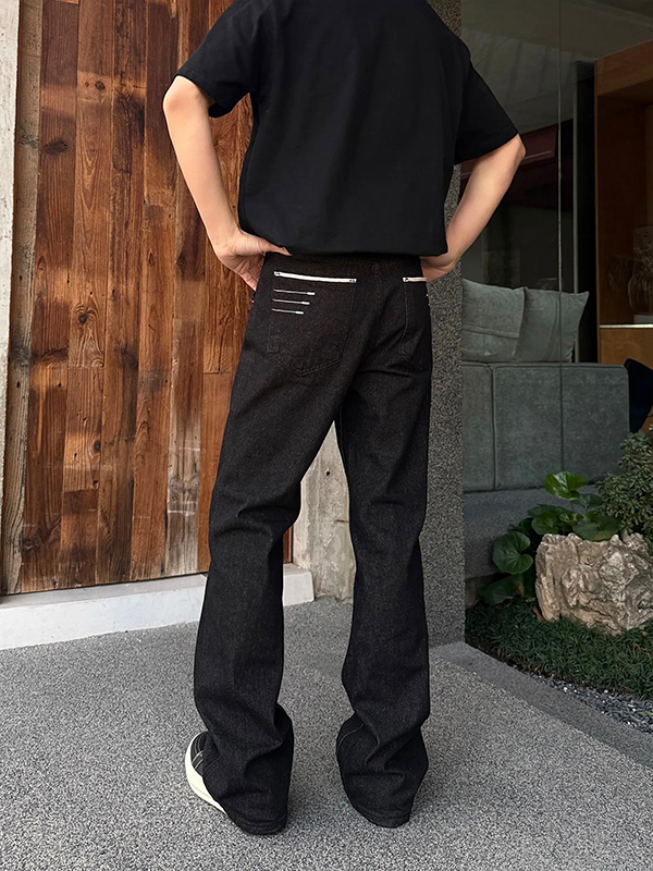 Streetwear Brand Denim - Cleanfit American High Street Skinny Flare