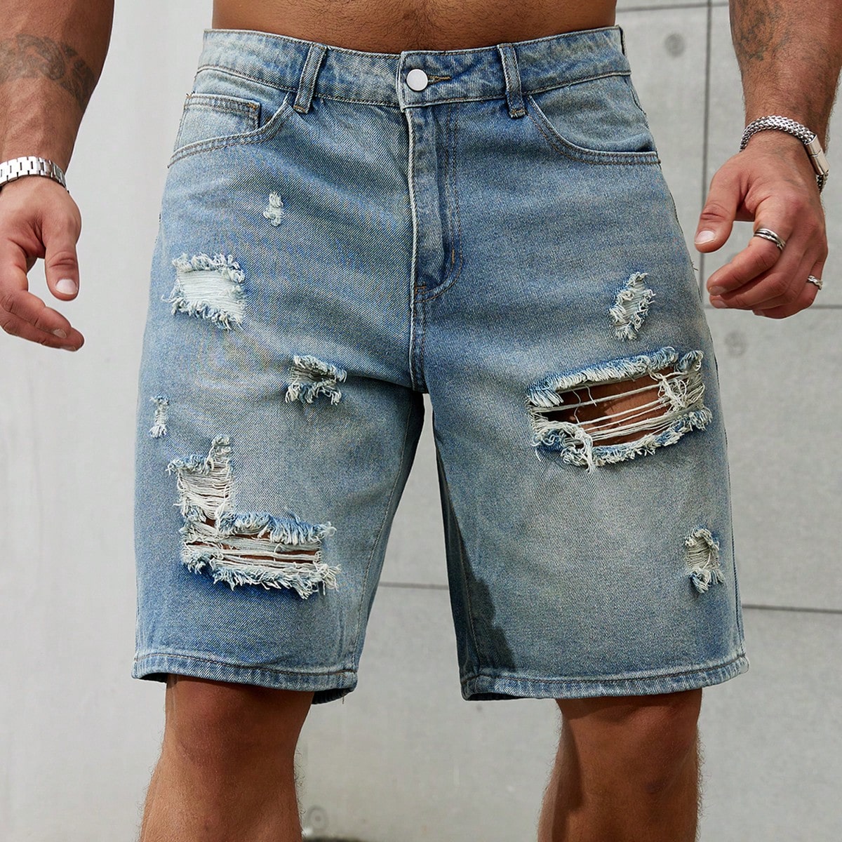 Brand Of Streetwear - New Fashion Herren zerrissen kurze Jeans