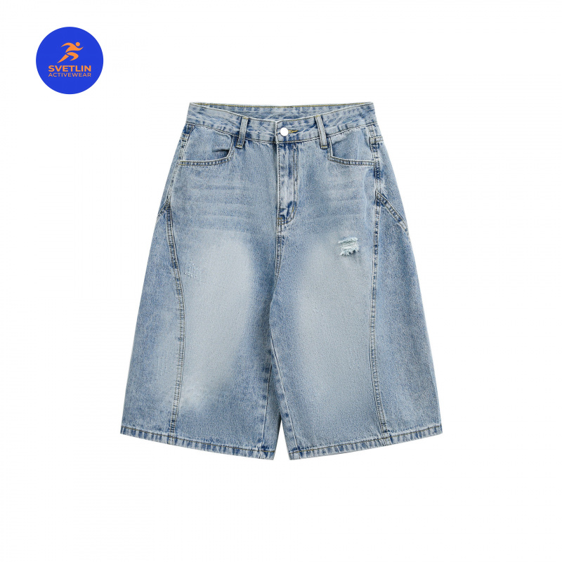 Streetwear Brand Denim - MAQVOB Luxus-Jeansshorts in EU- und US-Größen,