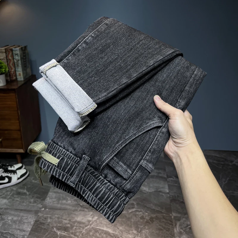 Streetwear Brand Denim - Marke männer Neue Herbst Jeans Schwarz