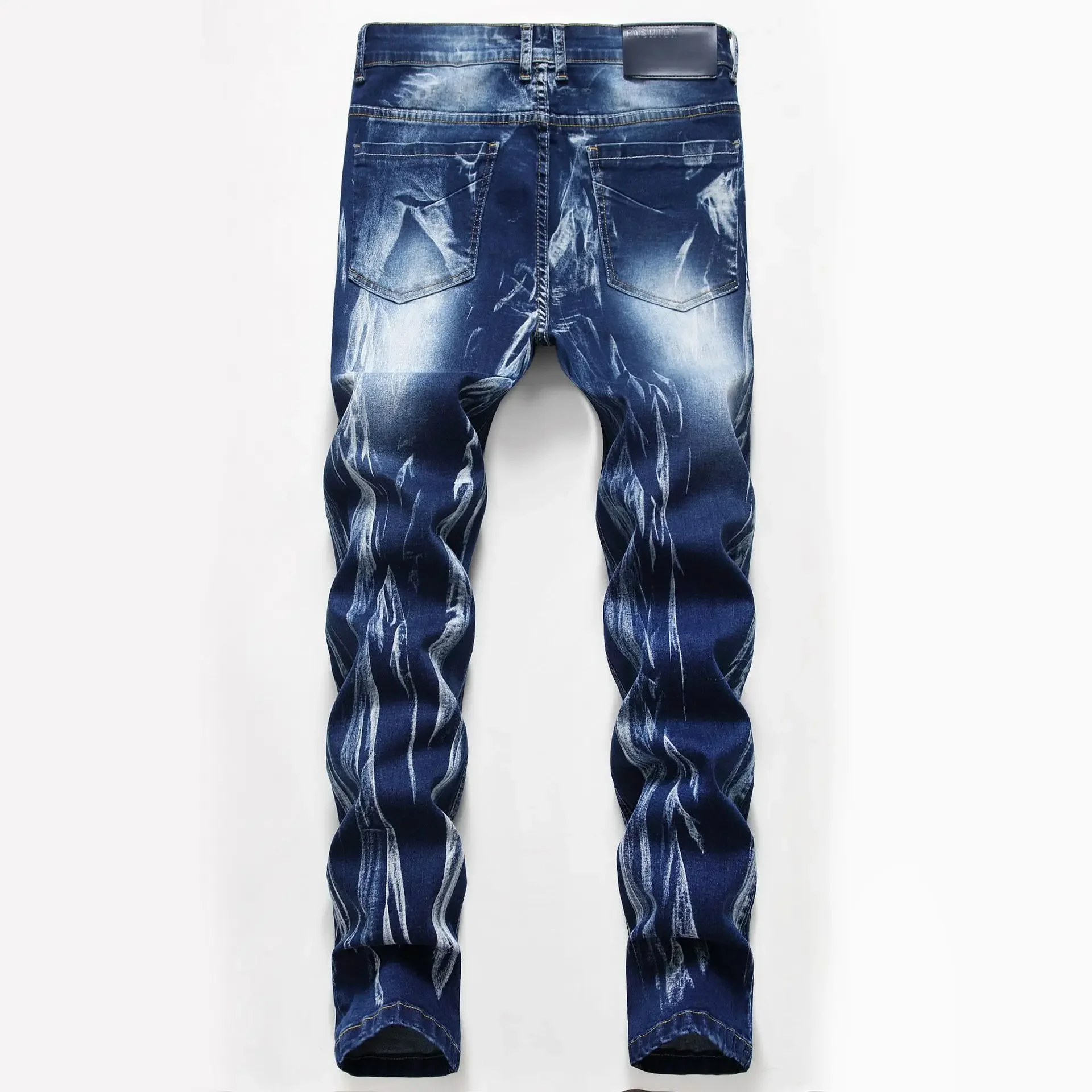Mode Druck Männer Elastizität  – Streetwear Brand Denim Bewertung und Preis