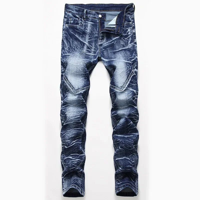 Mode Druck Männer Elastizität  – Streetwear Brand Denim Bewertung und Preis