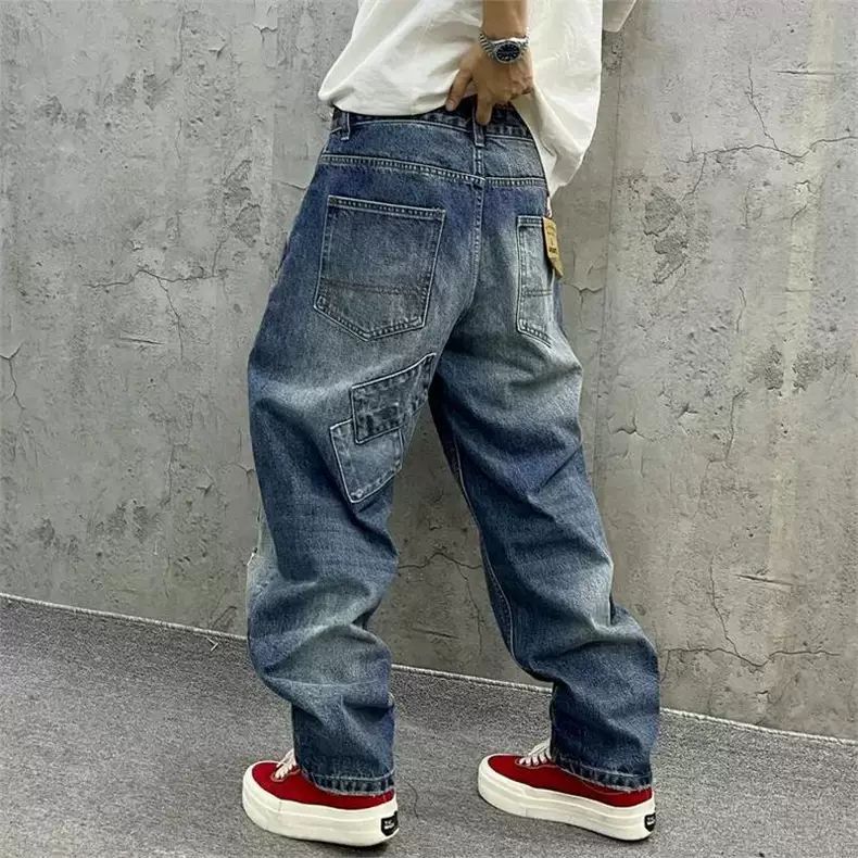 Marken-Splicing-Jeans Herbstmo – Streetwear Brand Denim Bewertung und Preis